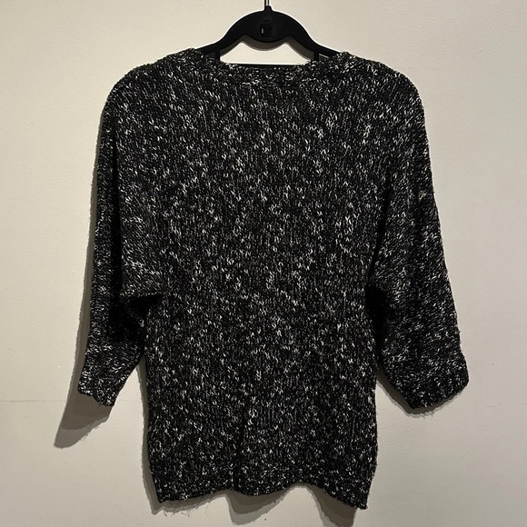 Ricki's Black and White V-Neck Sweater - Picture 2 of 5